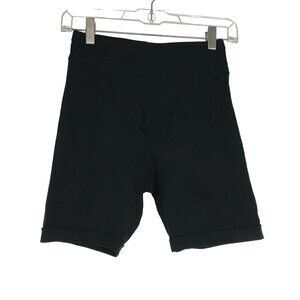 VINTAGE SPORTJOCK - WOMEN'S MEDIUM - BLACK COMPRESSION COTTON BLEND BIKER SHORTS
